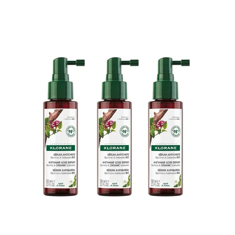 KLORANE Увлажняющие питательные вещества для волос Quinine And Snowdrop Biologicals, 100 мл, Gold Coin Serums Spray 100ml*3