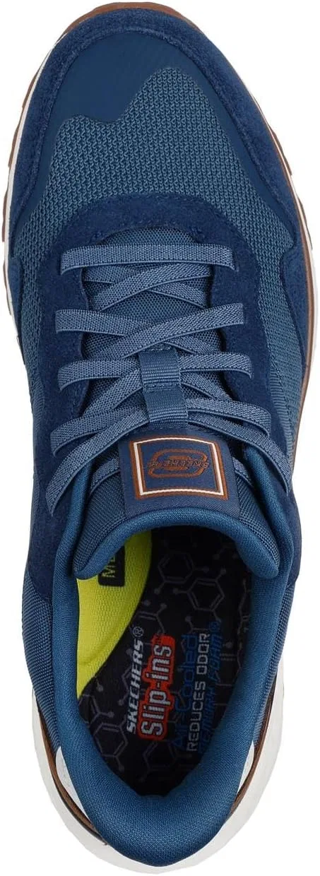 Мужские кроссовки Skechers USA Slade Ultra-Mercer, Blue Leather Mesh — фото 3