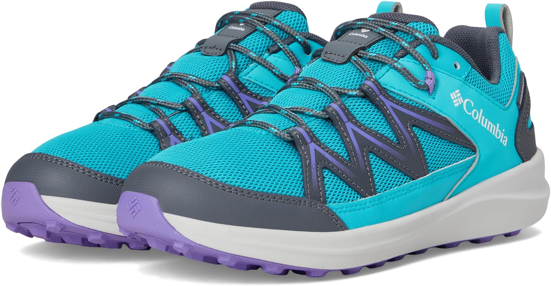 

Походные ботинки Columbia Kids Peakfreak Rush Waterproof, цвет Geyser/Paisley Purple