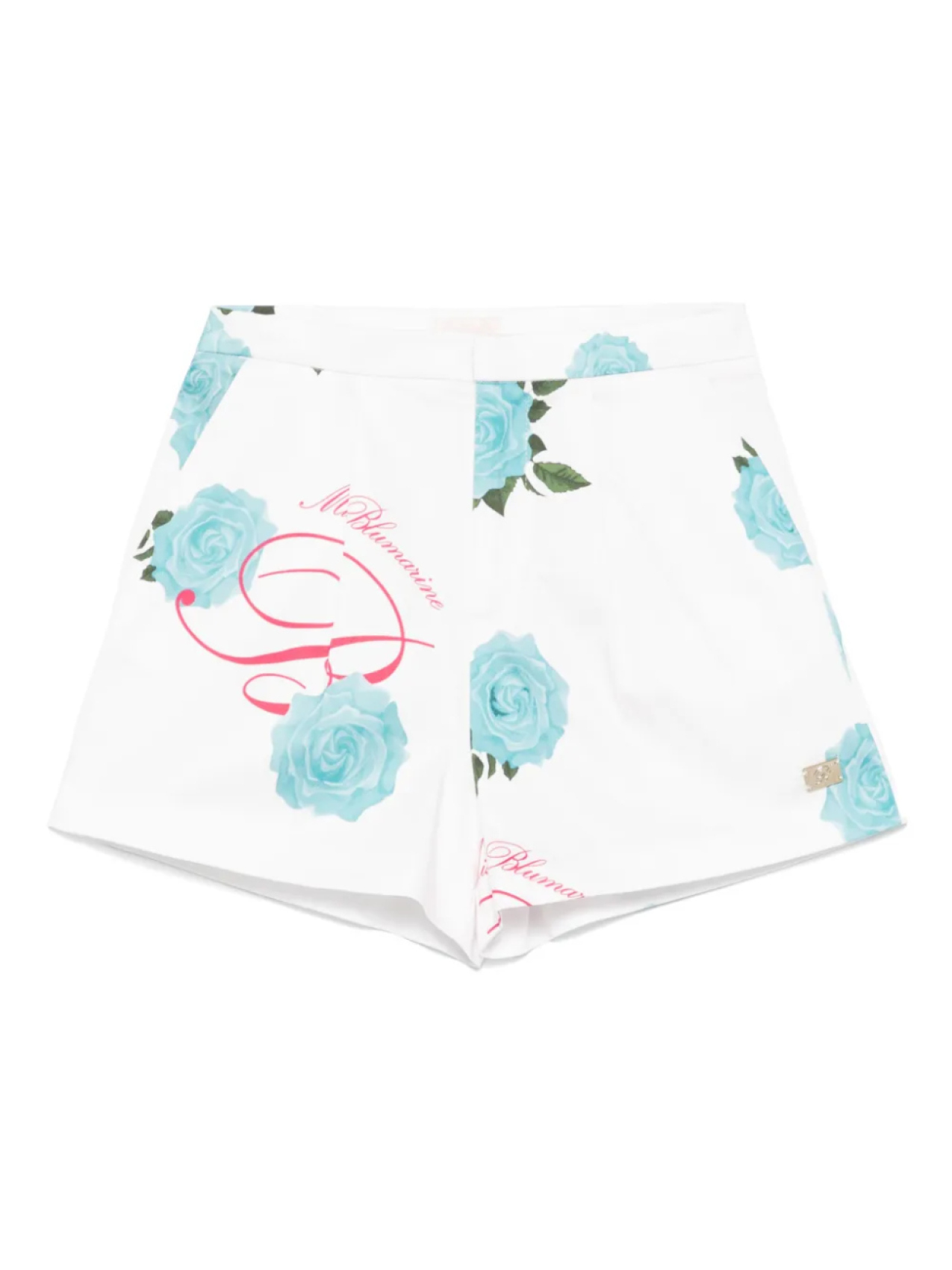 

Miss Blumarine шорты с цветочным принтом, розовый