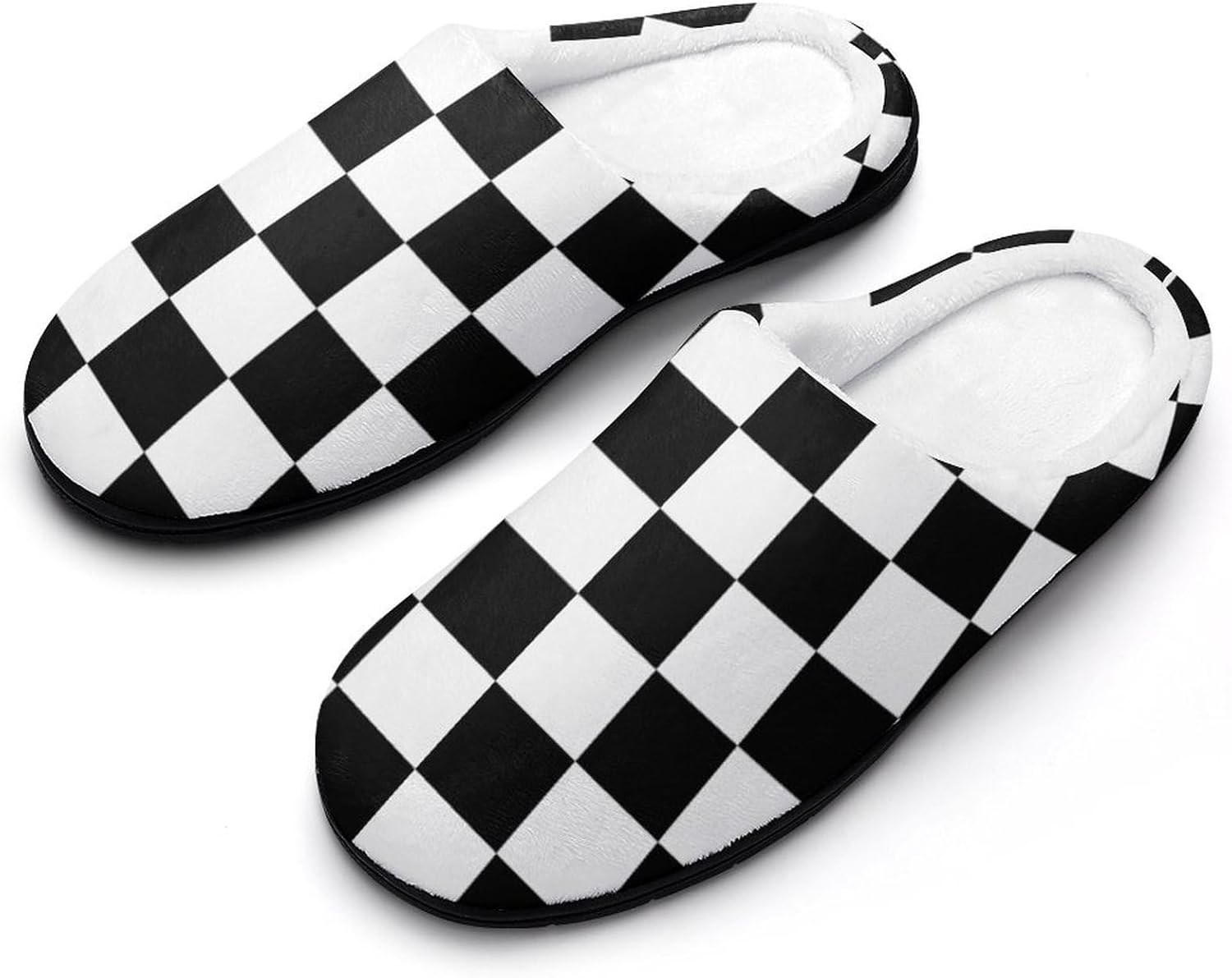 

Домашние тапочки из хлопка с черно-белым коровьим принтом для женщин и мужчин, теплые, с противоскользящей подошвой, зимние пушистые тапочки Csqdfbhd