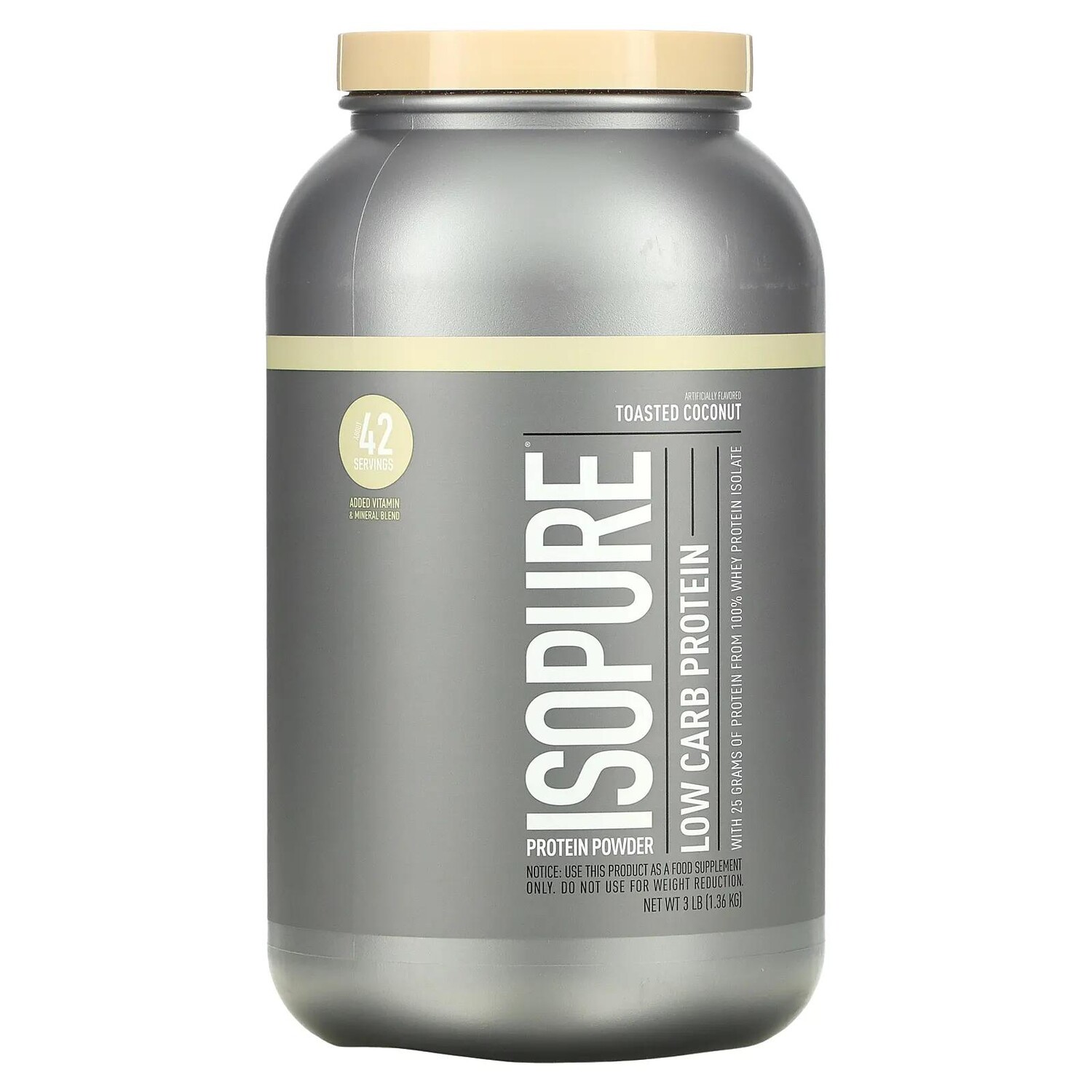 

Nature's Best IsoPure IsoPure Protein Powder Low Carb Toasted Coconut 3 lb (136 kg)