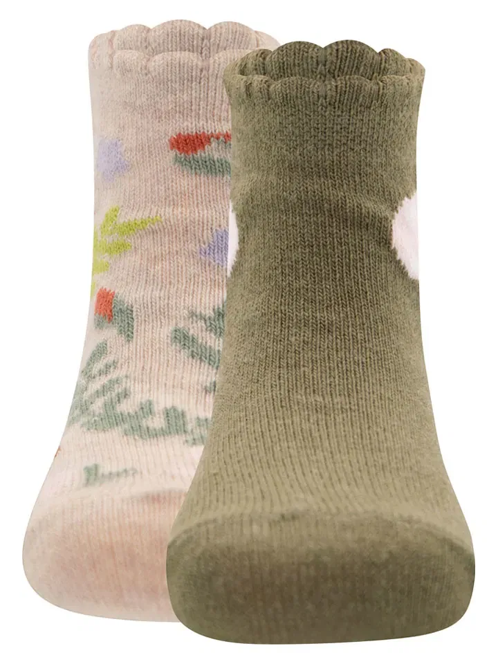 Носки 2-шт набор, Ewers, хаки/бежевый — фото 2