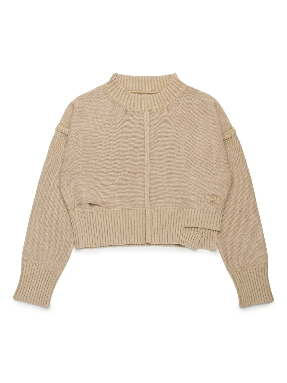 

Джемпер с вырезом MM6 Maison Margiela Kids, нейтральный