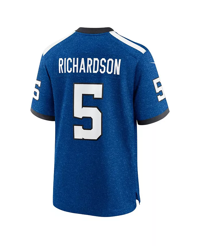 Мужская игровая футболка Anthony Richardson Indianapolis Colts, выбор в первом раунде драфта НФЛ 2023 Nike, синий — фото 3