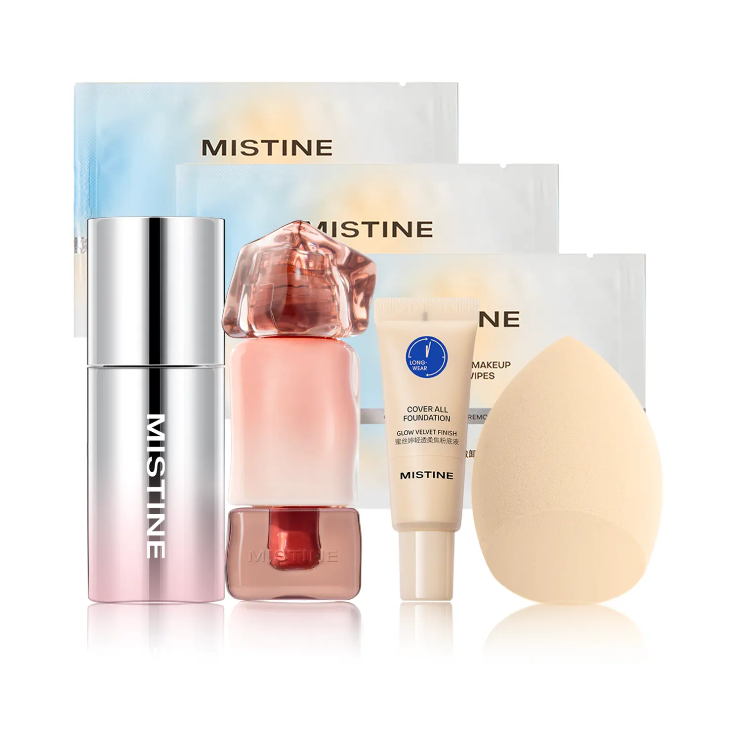 

Жидкая помада-румяна наборы макияжа легко растушевывается шиммер натуральный стойкий блеск чистый цвет лица Mistine