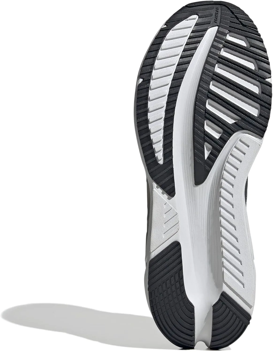 Мужские беговые кроссовки Adidas Adistar 3 Sportswear - зеленые, серый — фото 4