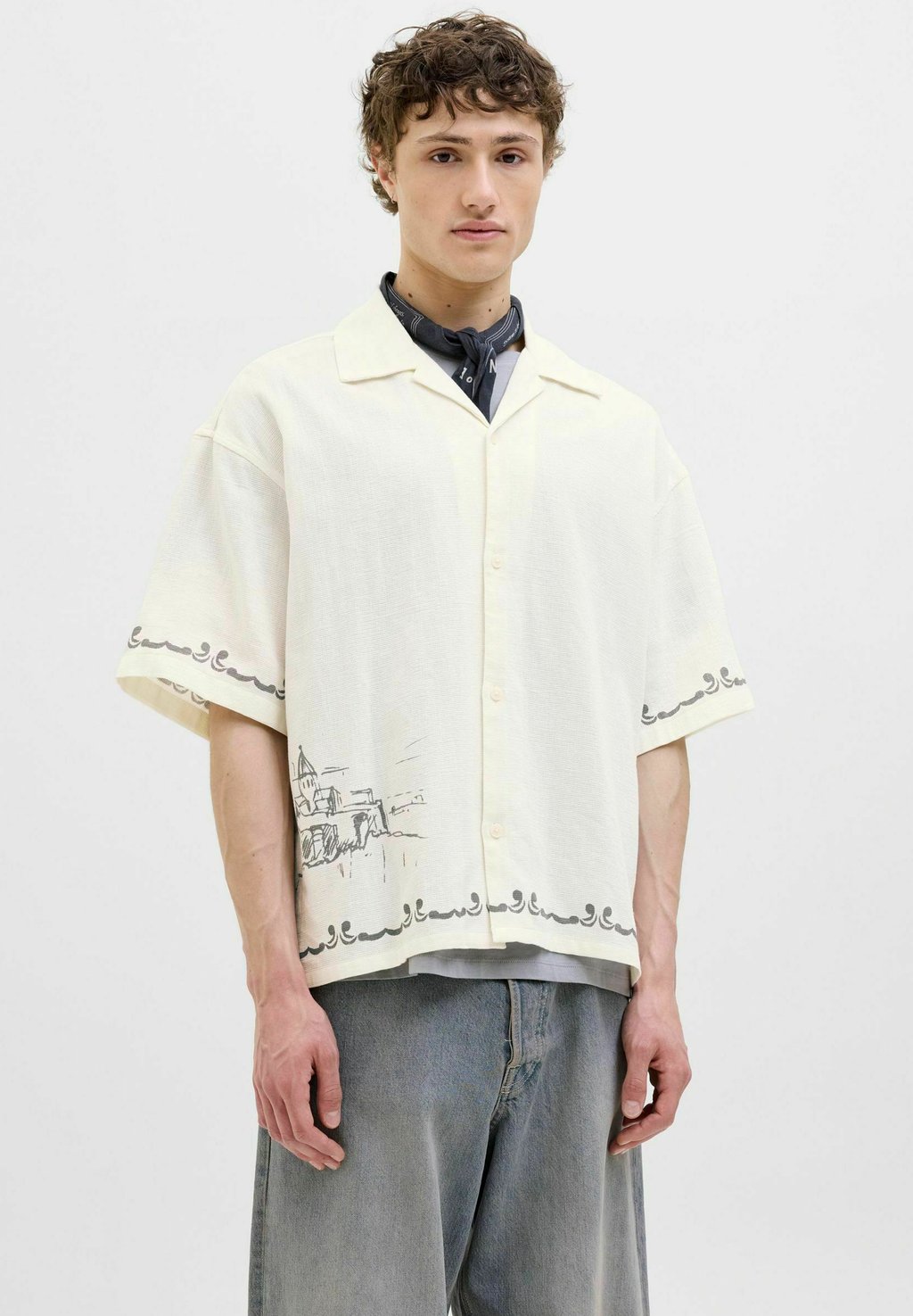 

Рубашка WIDE FIT Jack & Jones, кремовый
