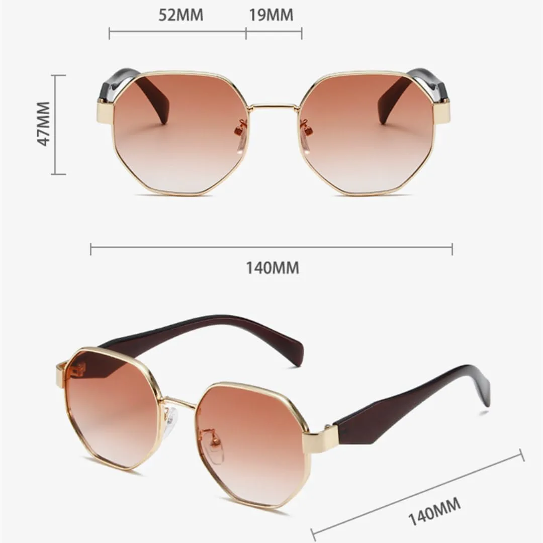 

Ретро-солнцезащитные очки для женщин, модный тренд, металлические оправы, мужские солнцезащитные очки класса люкс с защитой от УФ-излучения UV400 SZVVBKK, Blue