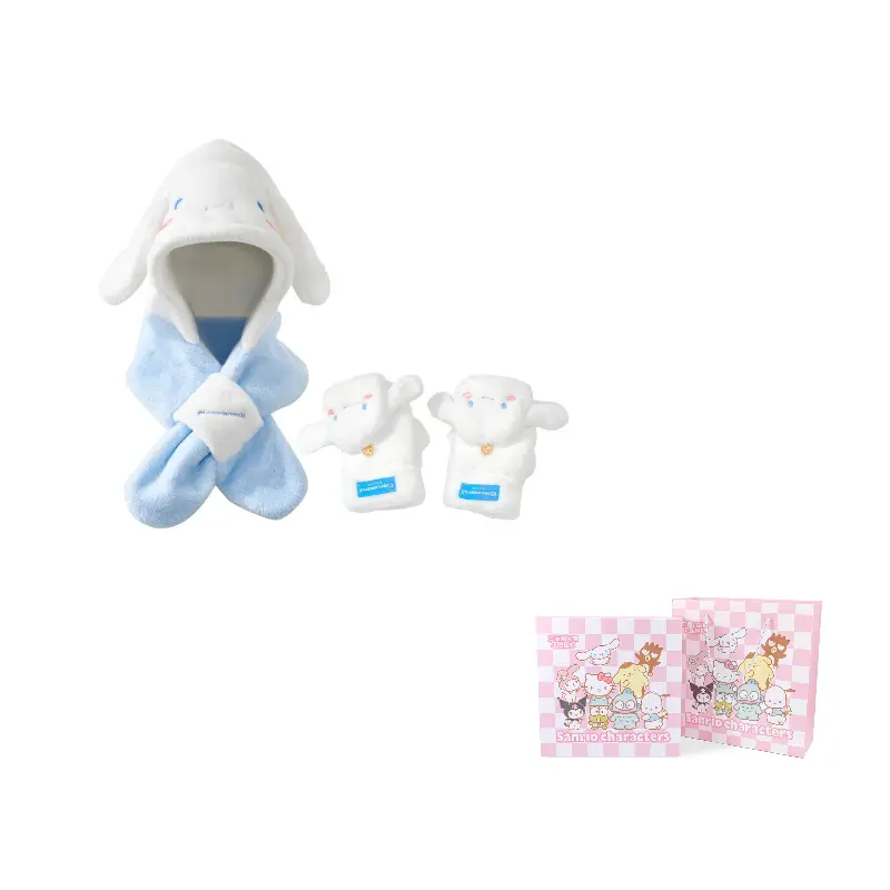 

Sanrio Полиэстеровые вязаные перчатки женские, Cinnamoroll Glove+Hats & Caps