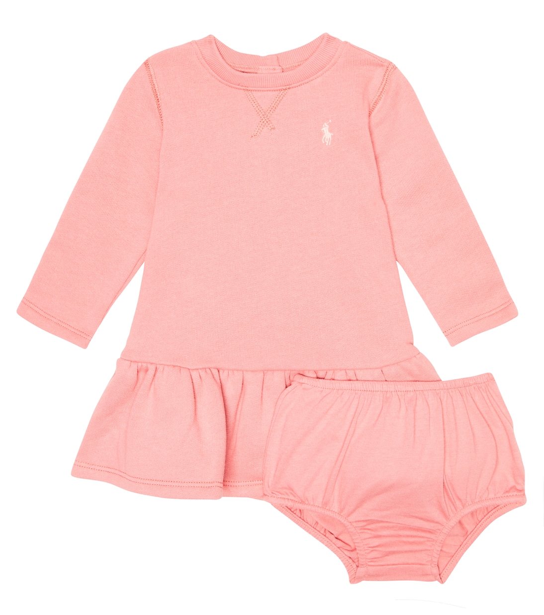 

Детский комбинезон из хлопчатобумажной ткани Polo Ralph Lauren Kids, Desert Rose