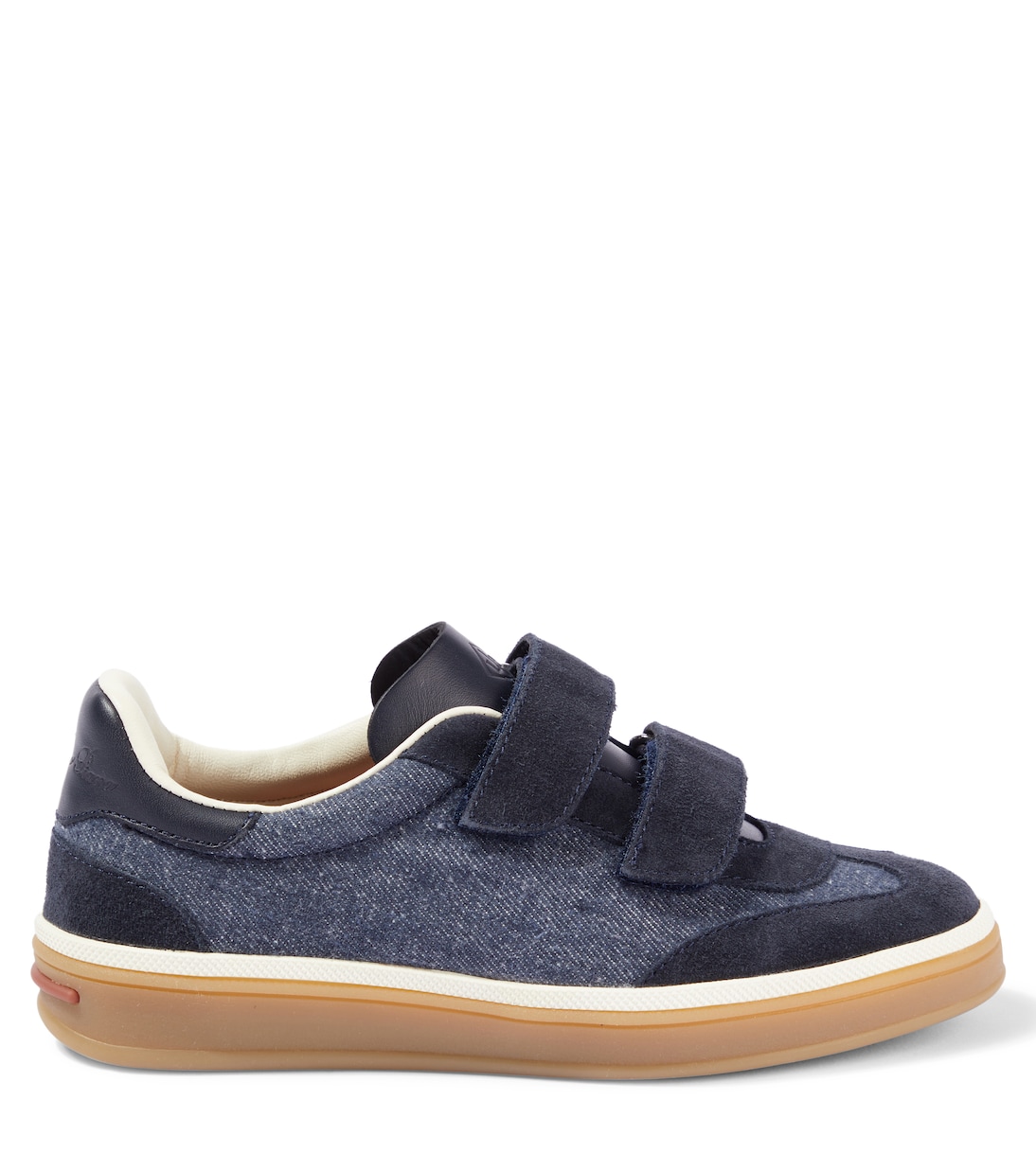 Теннисные кеды Walk из денима Loro Piana Kids, Sugar Blue — фото 3