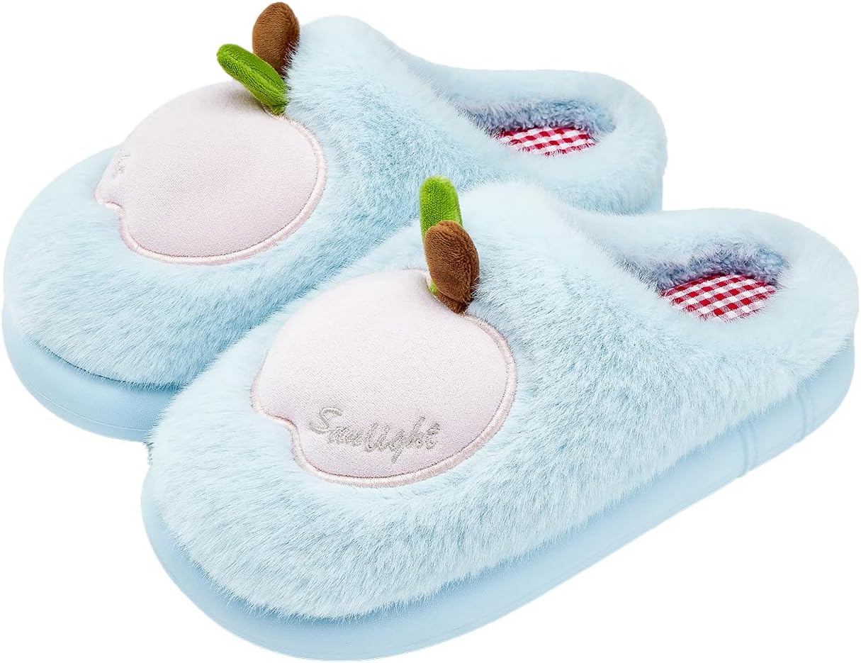 

Пушистые тапочки с флисовой подкладкой для женщин и мужчин, теплые зимние тапочки, уютные домашние ботинки для пары Yafirgeer, синий