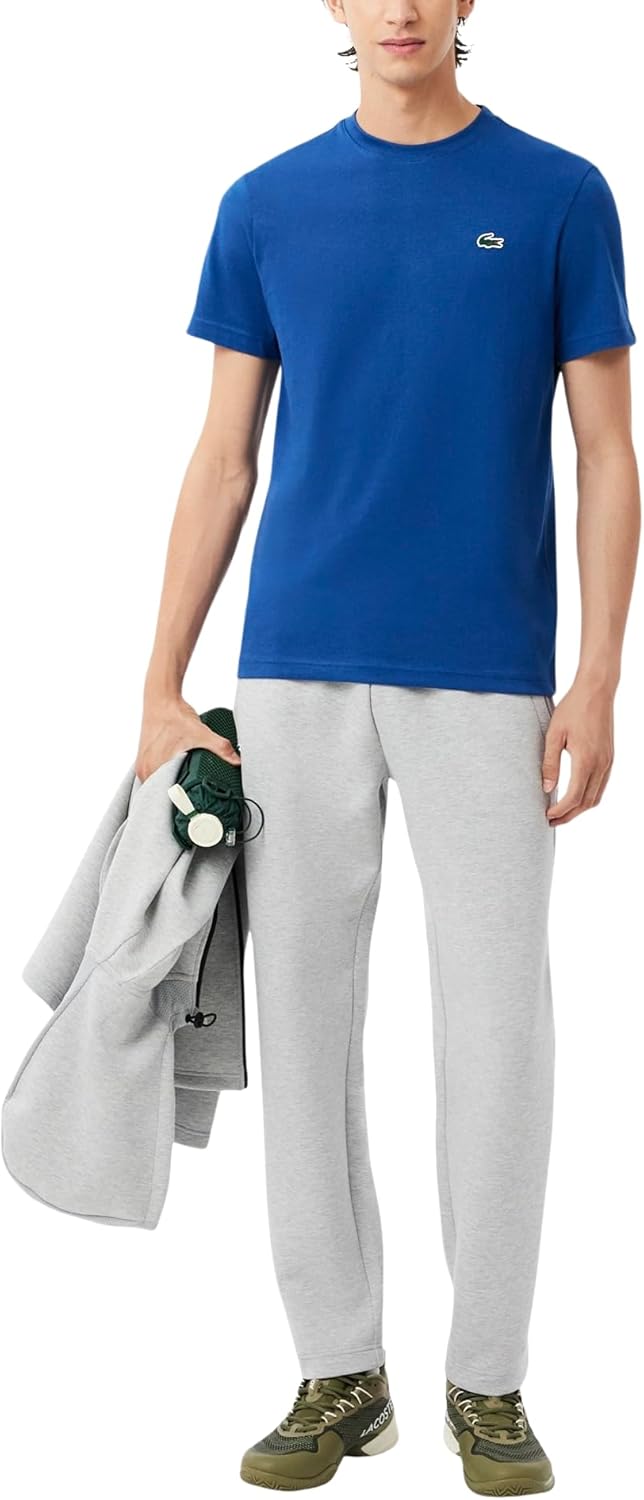 Футболка Lacoste Ultra-Dry, мужская, со спортивным принтом, France Blue — фото 4