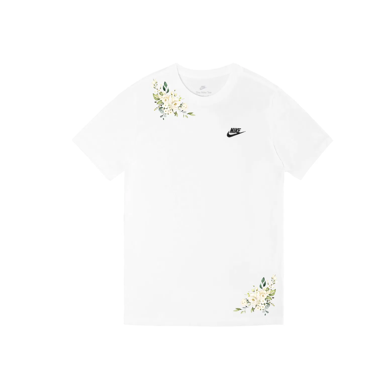 Футболка Sportswear мужская белая с круглым вырезом, прямой крой Nike, White