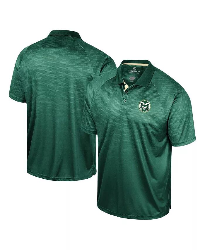 

Мужская зеленая рубашка-поло Colorado State Rams Honeycomb Raglan Colosseum