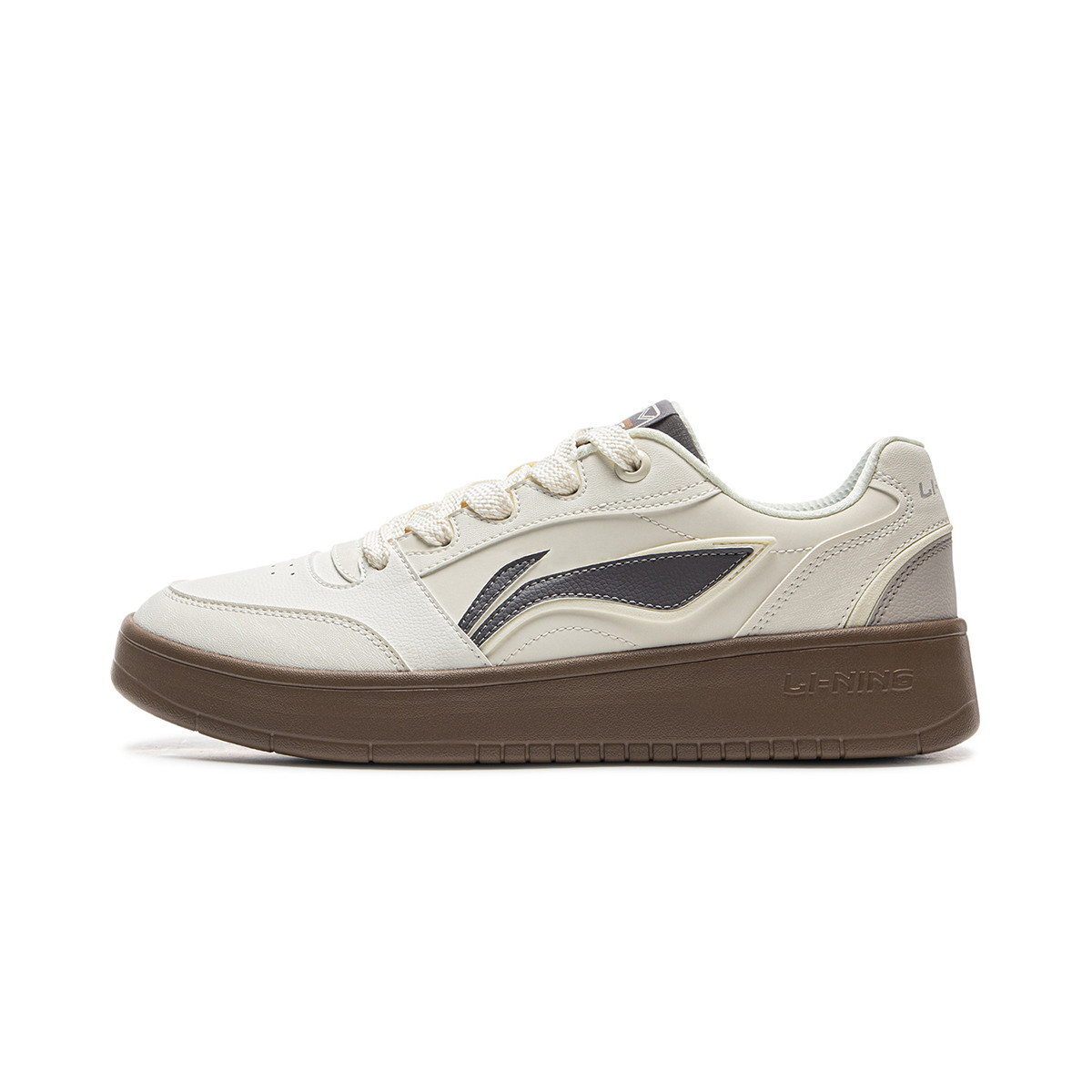 

LINING Лининг Юаньбао V3 противоскользящие износостойкие низкие скейтерские кроссовки мужские экрю - экрю с носками, цвет Ecru+Comes with Socks