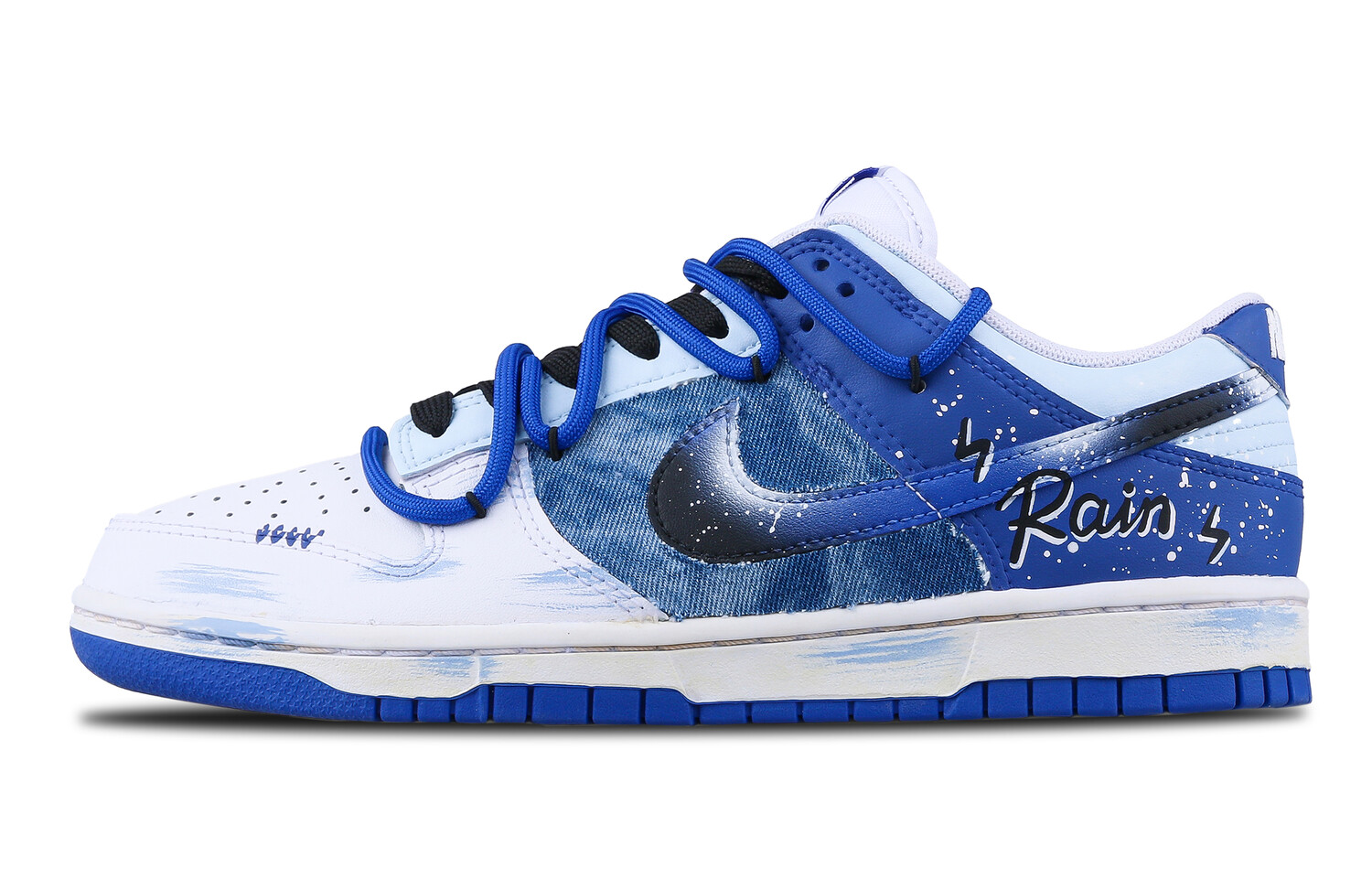 

Кроссовки Nike Dunk Skateboarding Shoes Women's Low-top White, белый/синий