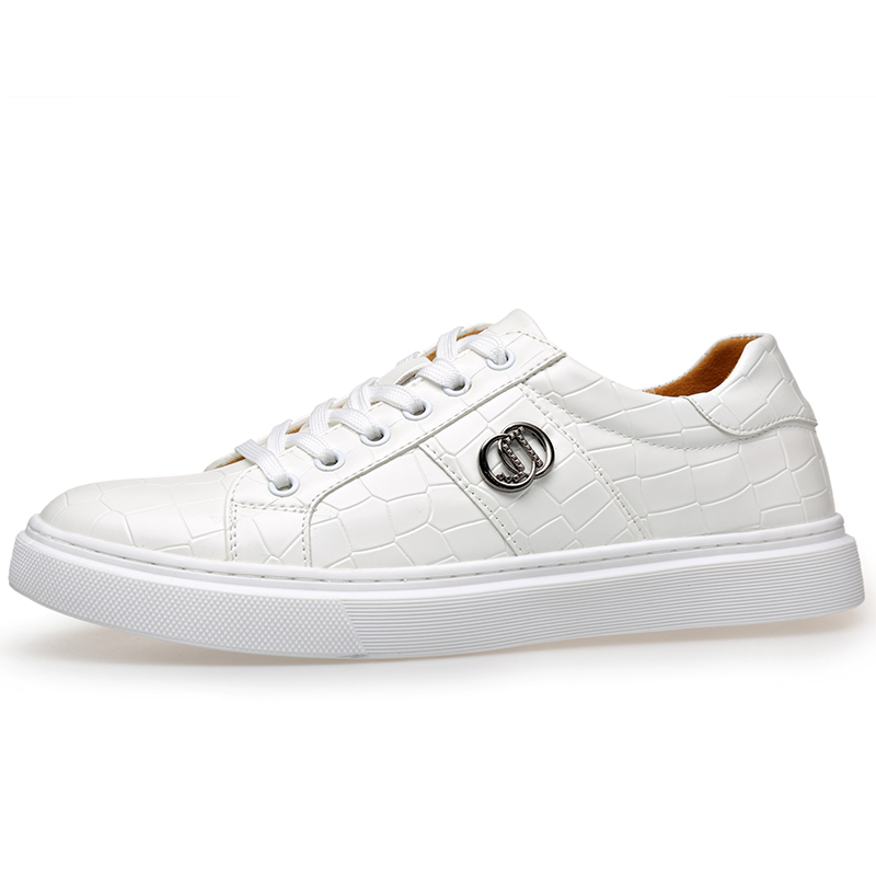 

Romon Мужские повседневные кроссовки низкие черные, белые, красные, синие — белые, цвет White