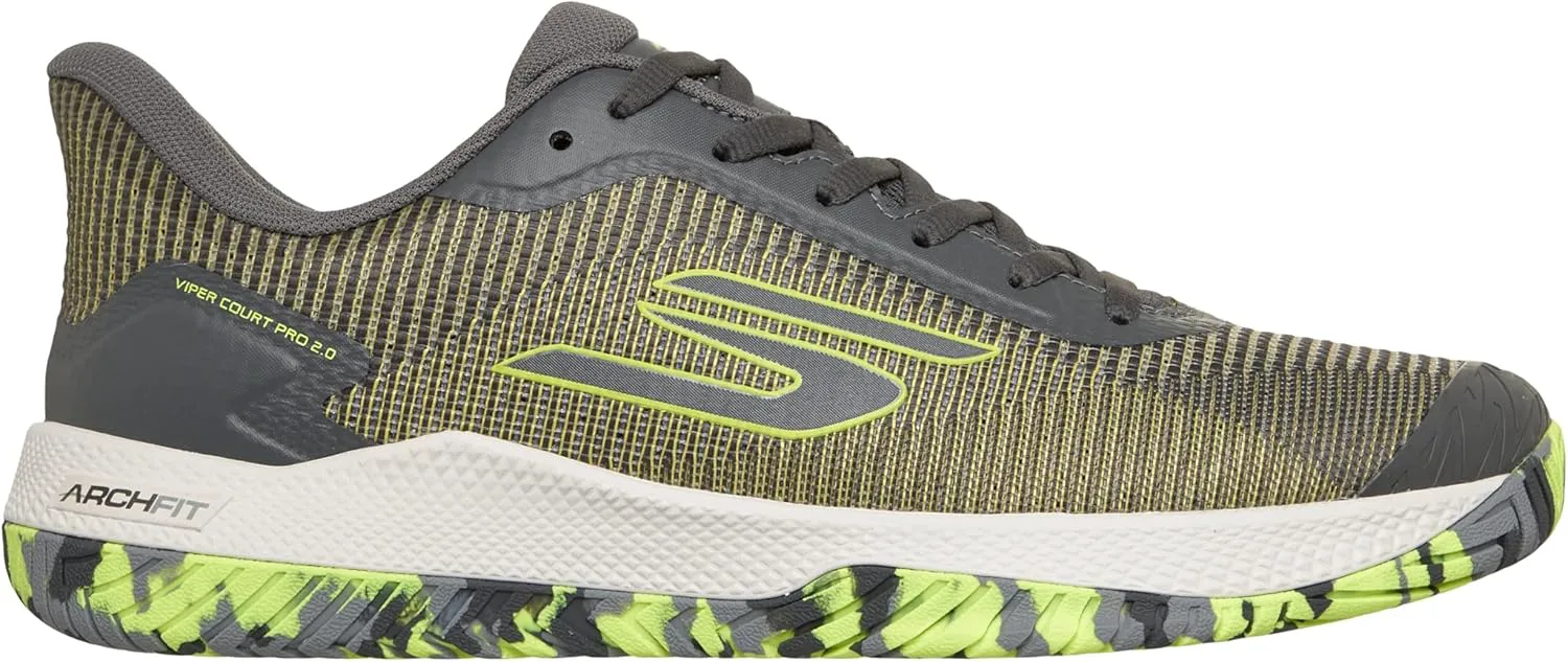 Кроссовки Skechers для мужчин Pickleball Viper Court Pro 2.0, серый/желтый — фото 3