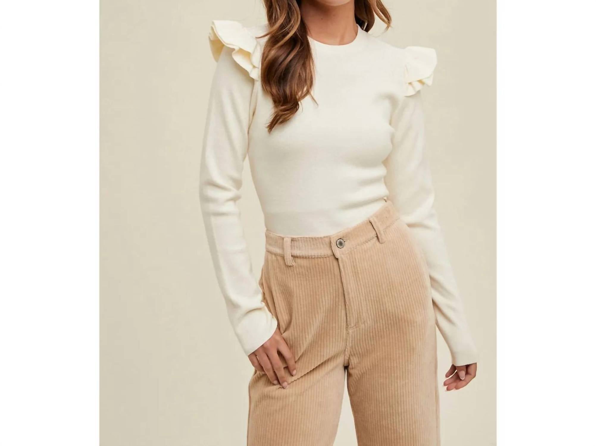

Топ из жоржета в кремовом цвете WISHLIST