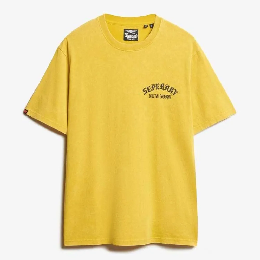 Футболка с коротким рукавом Superdry Neo Trad Tattoo Loose, желтый — фото 3
