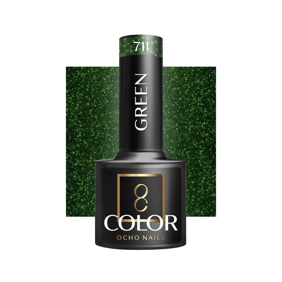

OCHO NAILS Гибридный лак для ногтей зеленый 711 -5 г Active Shop