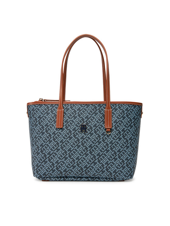 

Сумочка Th Monoplay Leather Mini Tote AW0AW17415 Tommy Hilfiger, синий