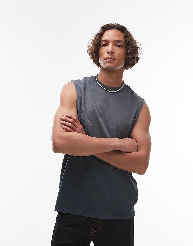 

Футболка без рукавов Allsaints Jonah, цвет: черный