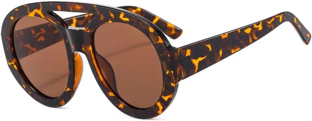 

Солнцезащитные очки для мужчин и женщин - защита UV400 - увеличенные линзы с двойной перемычкой и градиентным покрытием для занятий спортом на открытом воздухе и вождения DSVIGF, C4leopard-brown