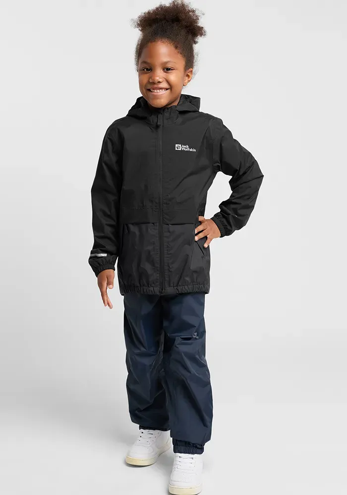 

Дождевик Jack Wolfskin "RAINY DAYS 2L JKT K", с капюшоном, черный