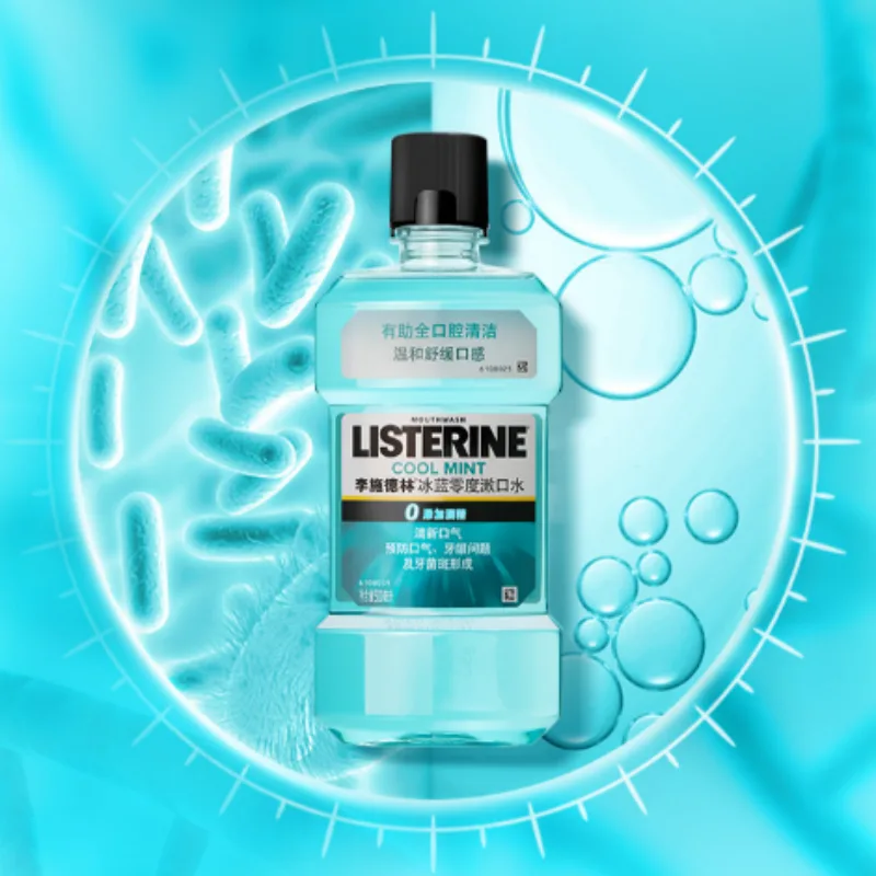 Listerine Ополаскиватель для полости рта Ice Blue Zero Degree Cherry Blossom Peach, 500 мл — фото 3