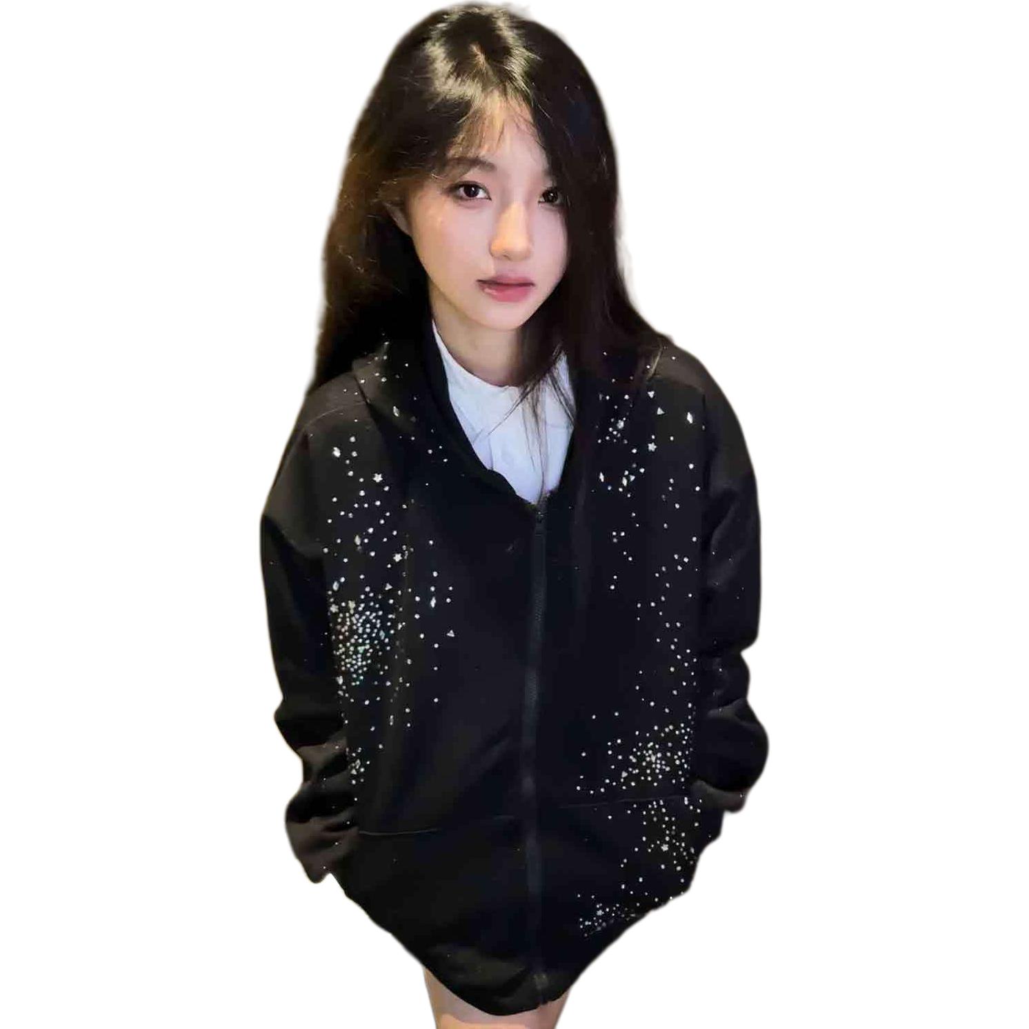 

Толстовка Unisex Hooded Moderate Cardigan NEVER RULE, черный fleece-lined