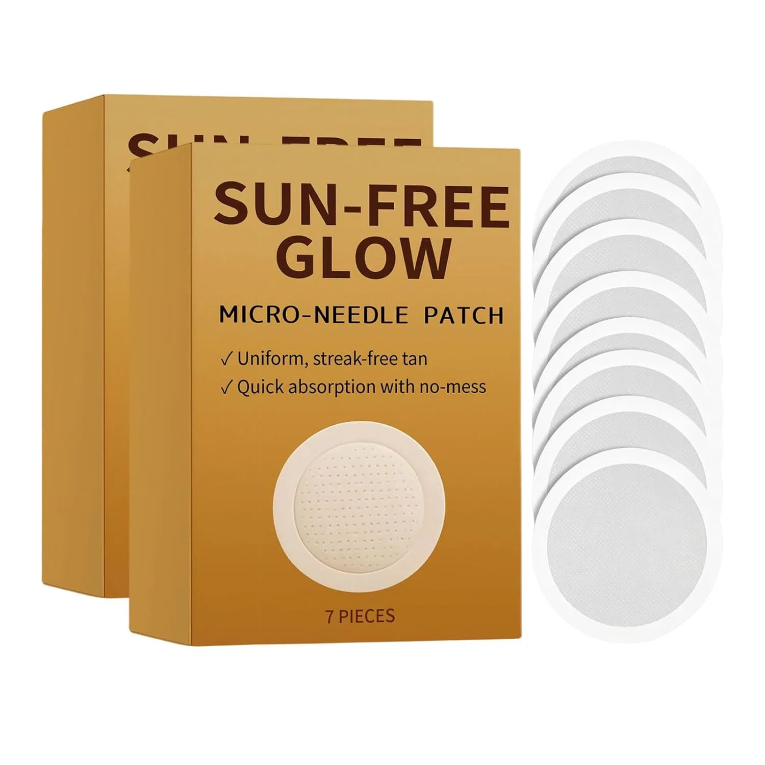 Патчи для загара Sun Free Glow Patch с микроиглами Generic, 2Pcs