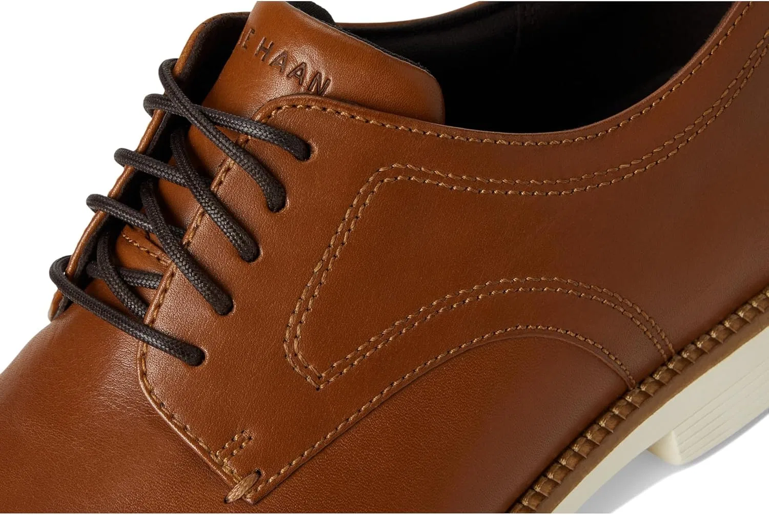 Мужские оксфорды Cole Haan Flexgrand360 с гладким носком, British Tan Ivory — фото 2