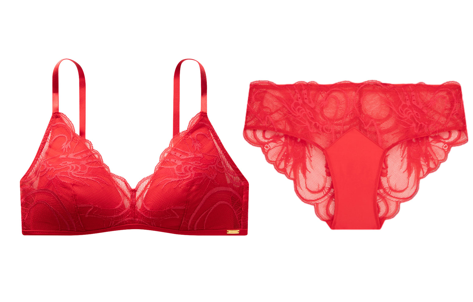 

Комплект нижнего белья CALVIN KLEIN Black Label Series, женский, цвет Rouge Red