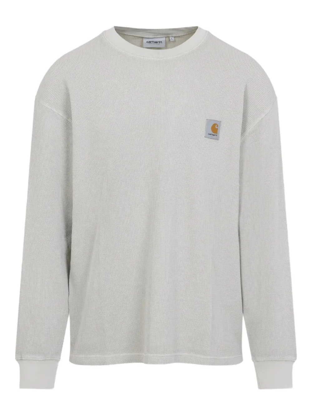 

Футболка с нашивкой-логотипом и вафельной текстурой Carhartt Wip, нейтральный