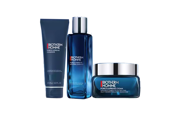 BIOTHERM Набор для ухода за кожей Biouquan Men's Diamond Blue, увлажняющий, очищающий, 125мл+200мл, подарок на день рождения для парня — фото 2