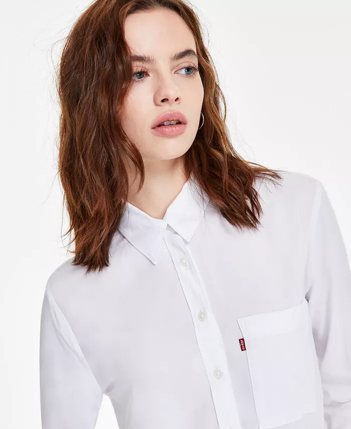 Женская рубашка Darlene с воротником и застежкой на пуговицы Levi's, белый — фото 2