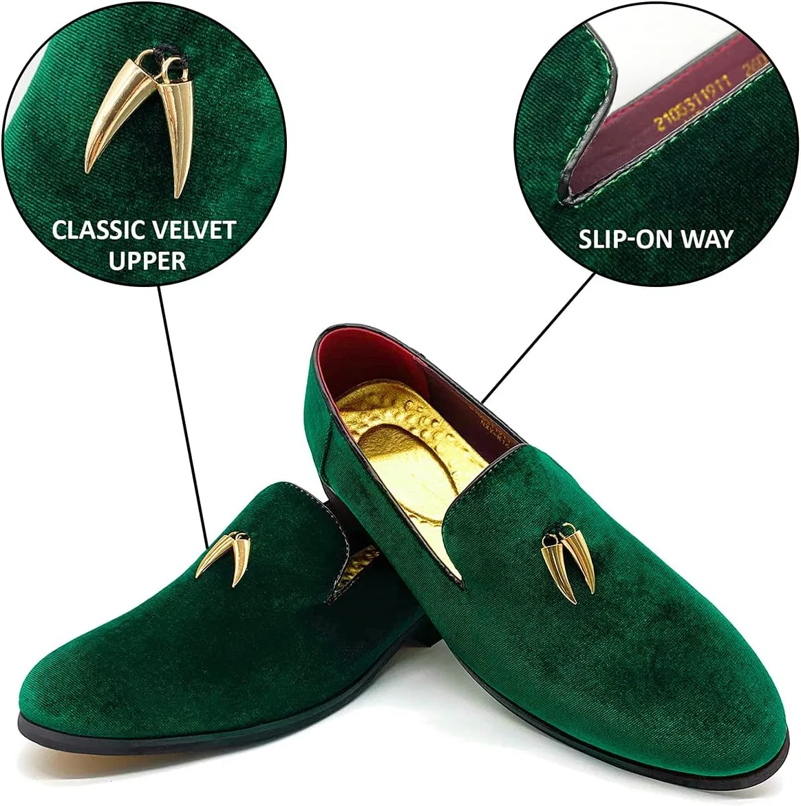 Лоферы мужские CMM Penny Loafers, зеленый — фото 3