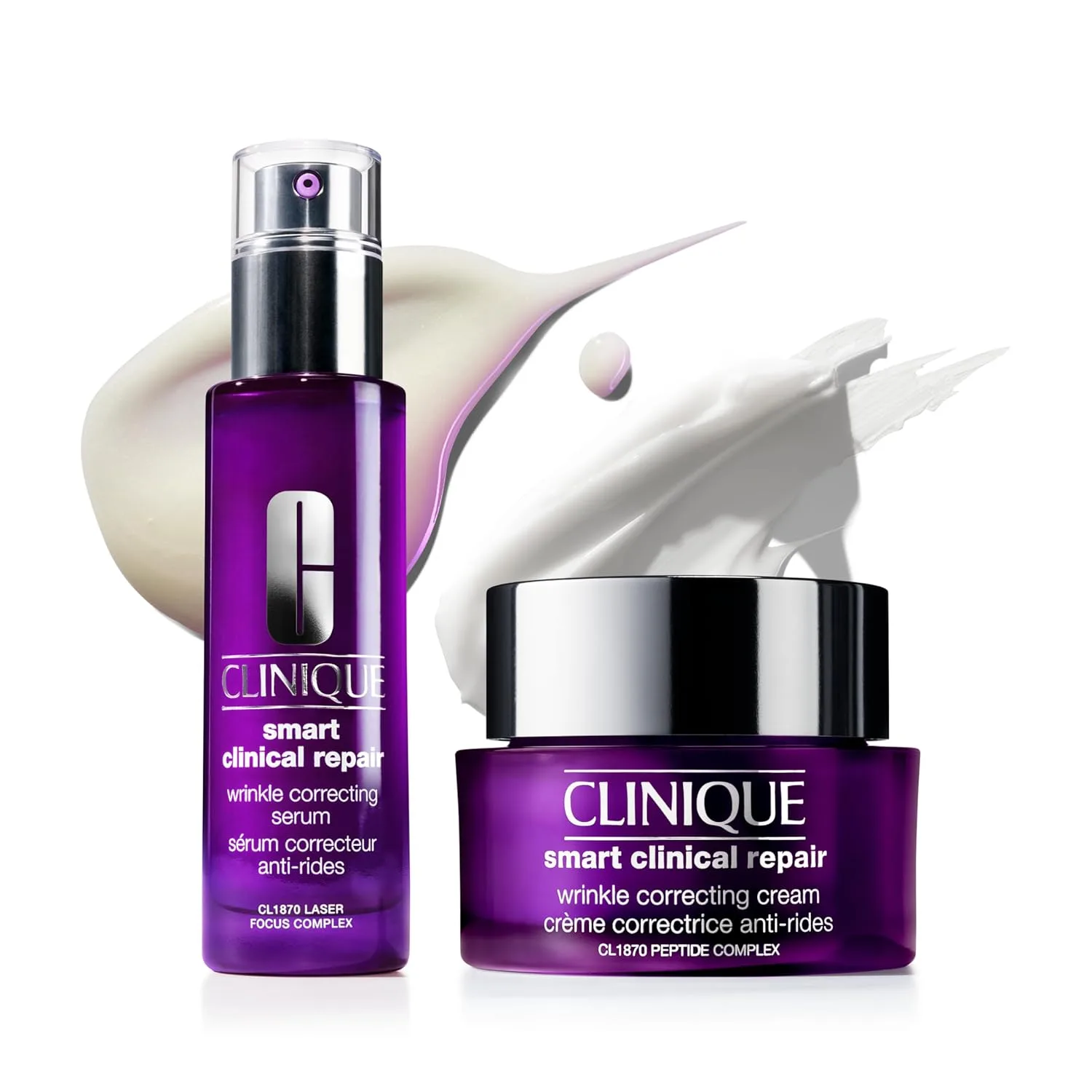 Набор Clinique — Smart Duo - Крем для лица Smart Clinical Repair с эффектом омоложения и коррекцией морщин + Сыворотка для лица Smart Clinical