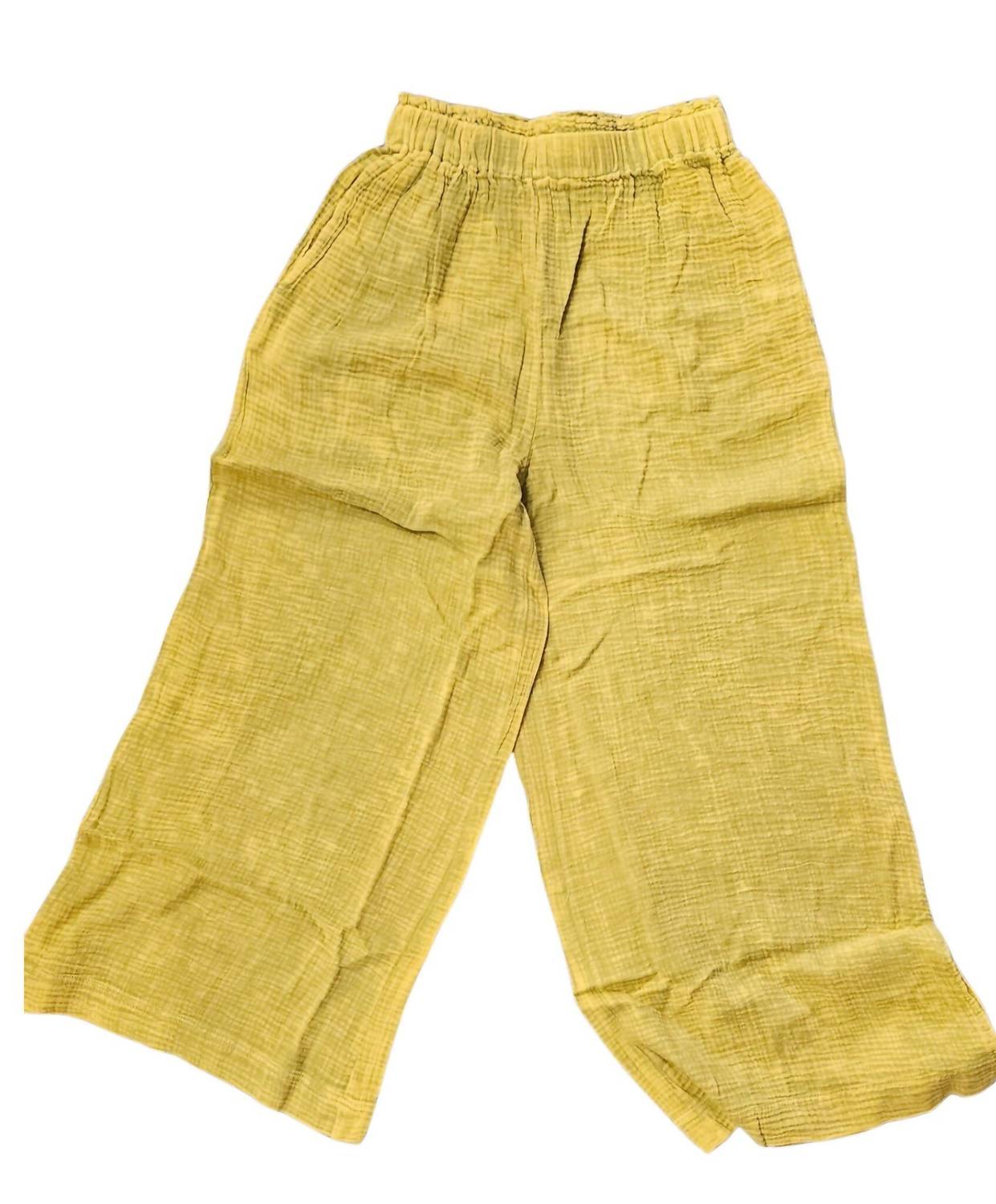 

Женские широкие брюки из минеральной марли в цвете чайного листа Before You Collection, Tea Leaf