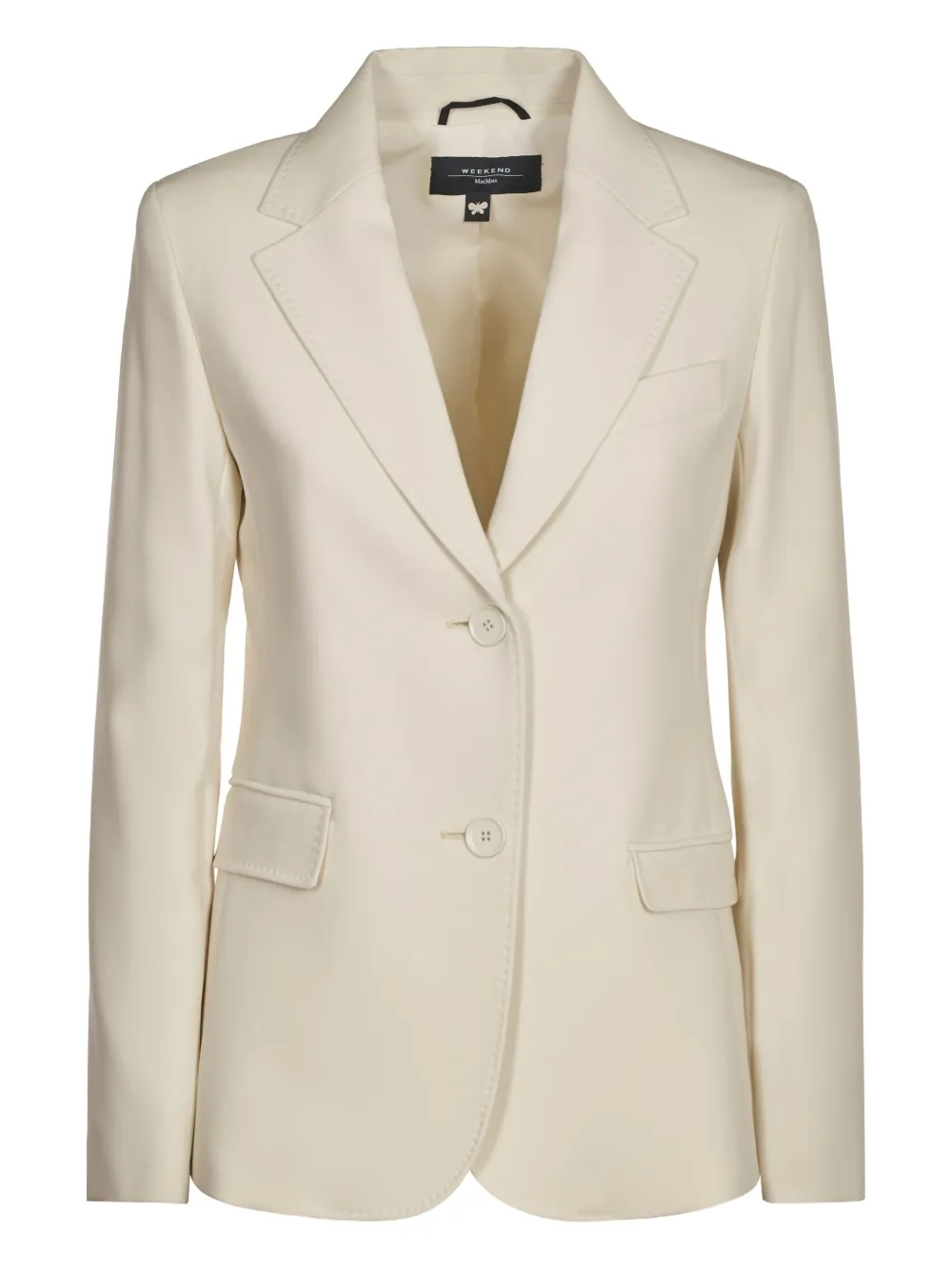 

Однобортный пиджак строгого кроя Weekend Max Mara, нейтральный