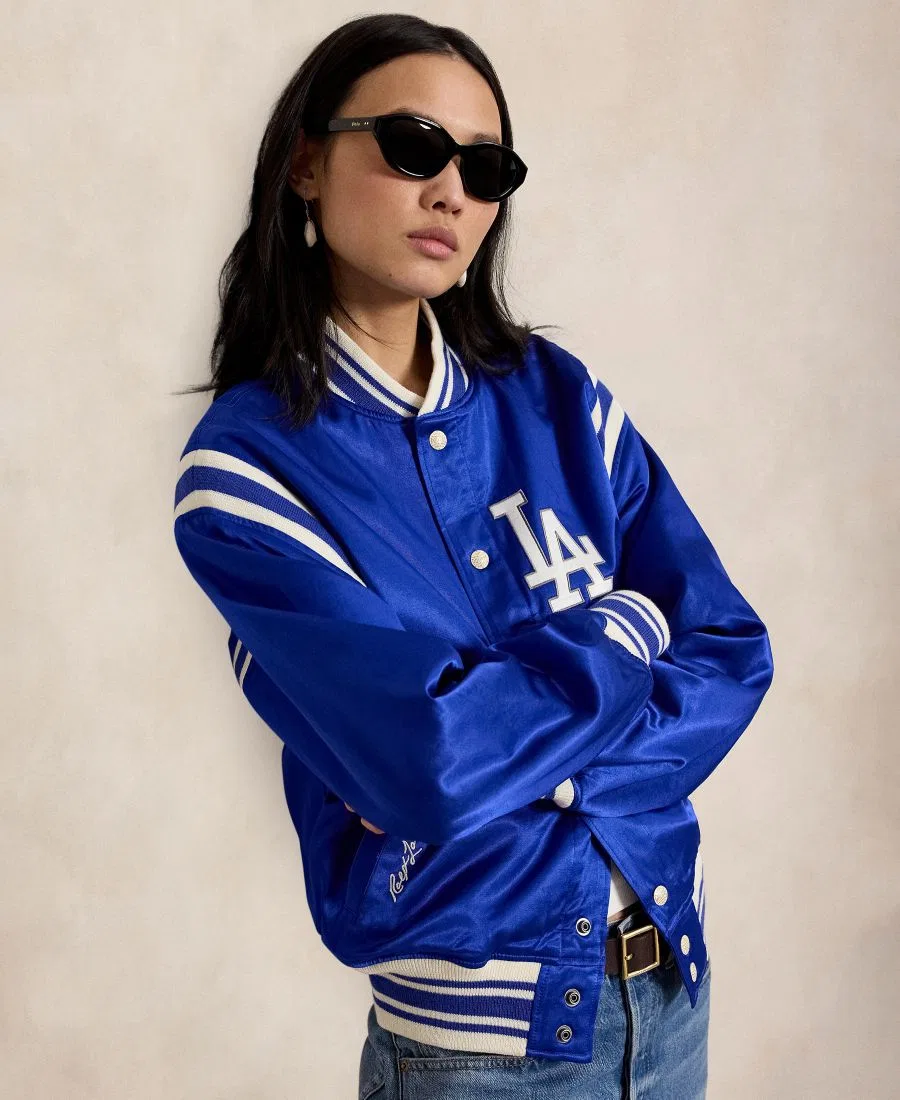 Мужская полосатая бейсбольная куртка "Доджерс" Polo Ralph Lauren — фото 3