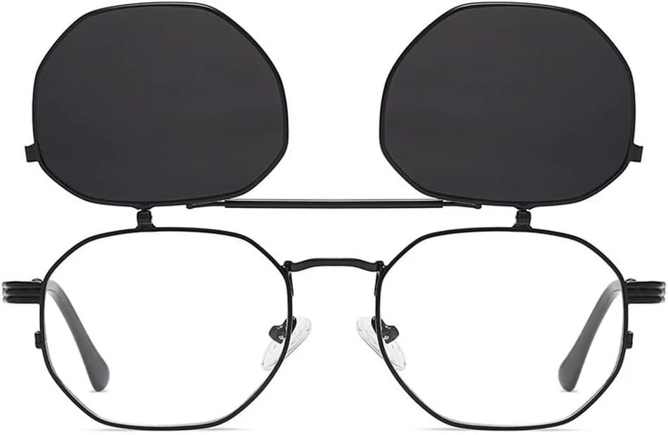 

Ретро-металлические панк-солнцезащитные очки Polygon для мужчин и женщин, модные солнцезащитные очки с прозрачными линзами Ocean Lens UV400 HVTVTLA, Golden Yellow