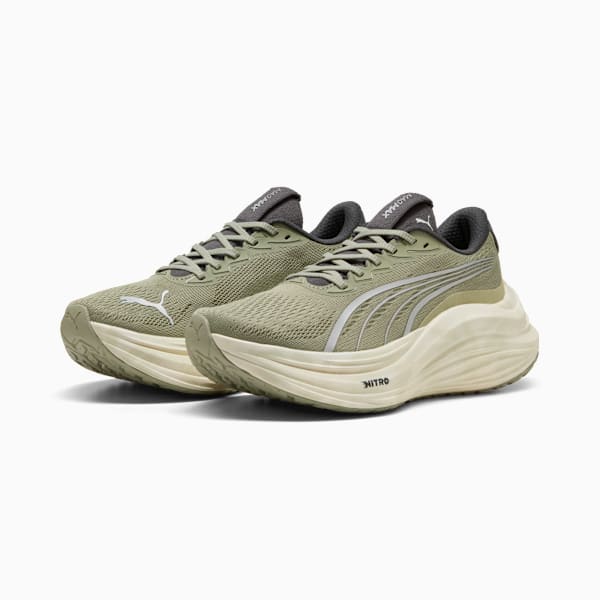 Женские кроссовки для бега по шоссе Magmax Nitro Terrains Puma, зеленый — фото 2