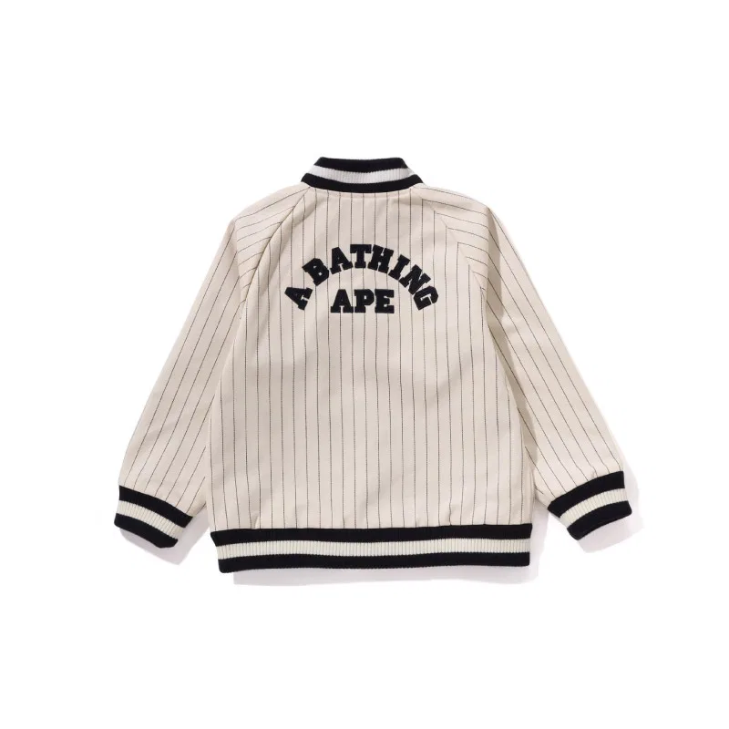 Детская бейсбольная куртка для детей 3-7 лет A BATHING APE, Ecru — фото 3