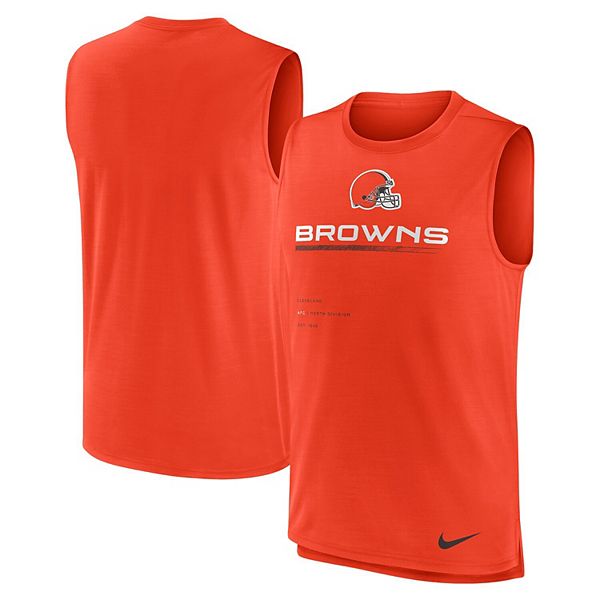 Мужской оранжевый майка-борцовка Cleveland Browns Nike — фото 2