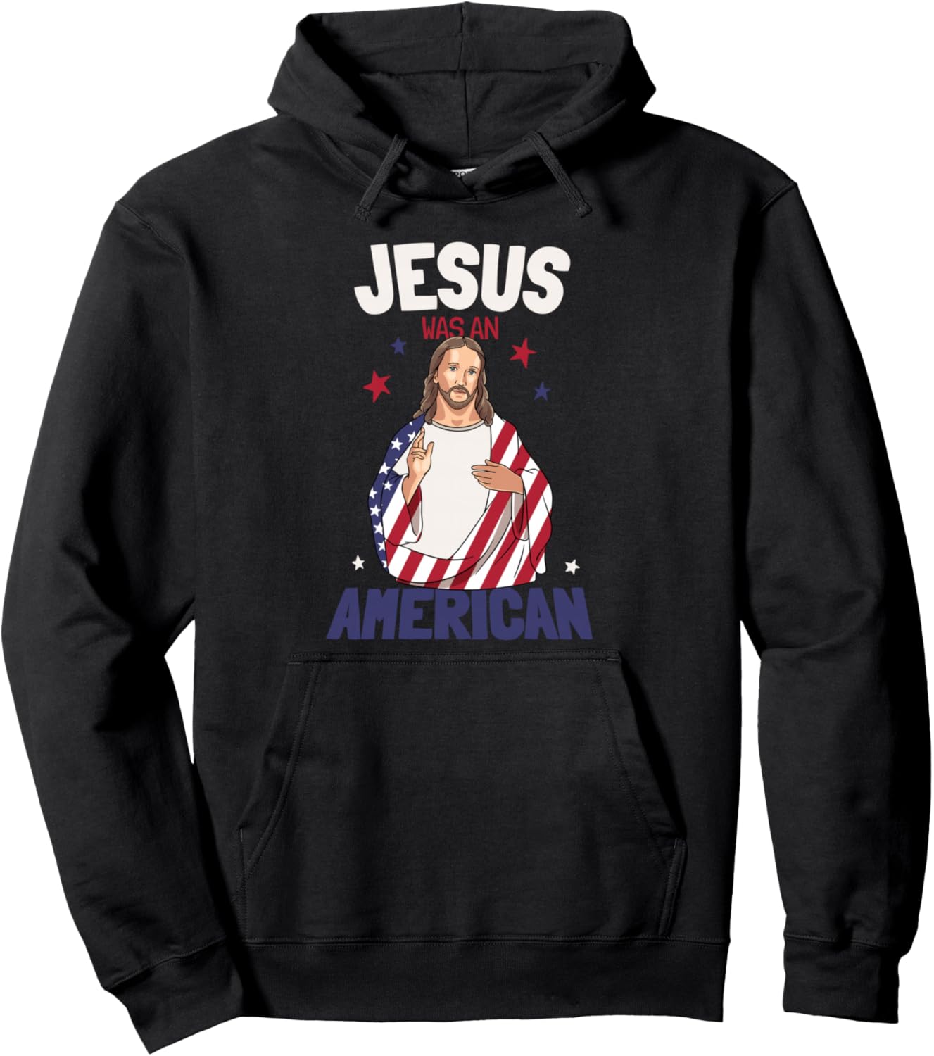 

Бог Иисус Христос Христианская Америка Америка 4 июля Худи American Christian Gifts, черный