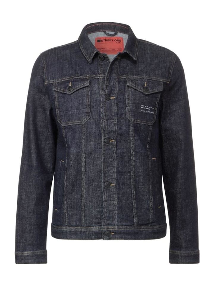 

Джинсовая куртка Street One Jeansjacke, цвет dark blue rinsed wash